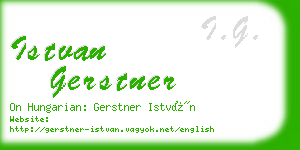 istvan gerstner business card